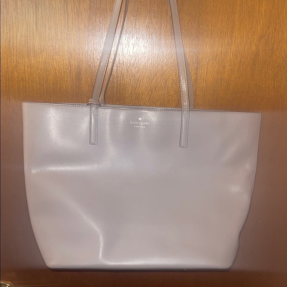 Kate Spade Gray Structured Tote Bag